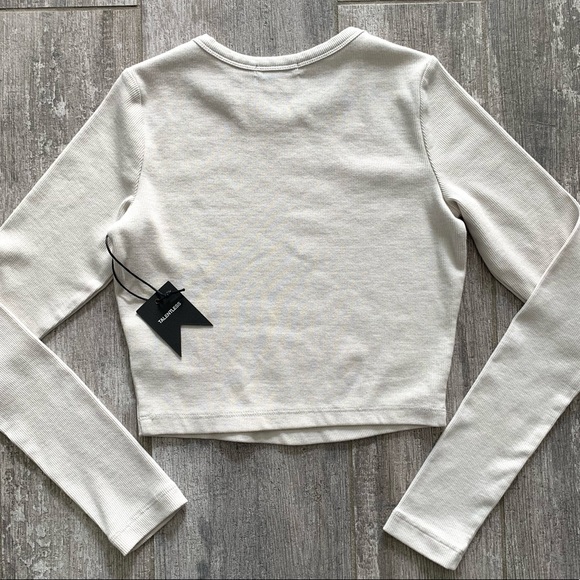 π₯π₯TALENTLESS - RIB SCOOP NECK LONG SLEEVE TOPπ₯π₯ - Picture 4 of 6